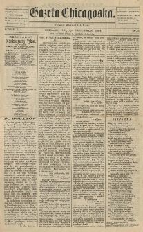Gazeta Chicagowska. 1884.11.01 R.1 No.3