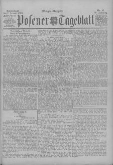 Posener Tageblatt 1899.01.07 Jg.38 Nr11