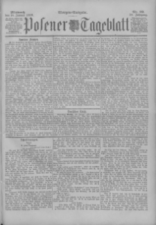 Posener Tageblatt 1899.01.18 Jg.38 Nr29