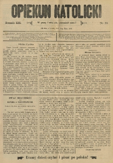 Opiekun Katolicki. 1892.05.28 R.19 nr22
