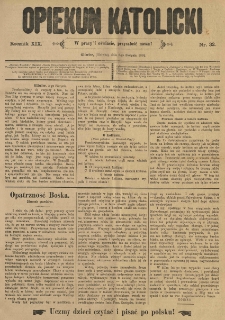 Opiekun Katolicki. 1892.08.06 R.19 nr32