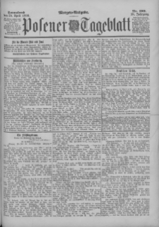 Posener Tageblatt 1899.04.29 Jg.38 Nr199