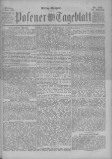 Posener Tageblatt 1899.05.01 Jg.38 Nr202