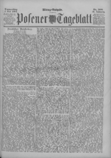 Posener Tageblatt 1899.05.04 Jg.38 Nr208