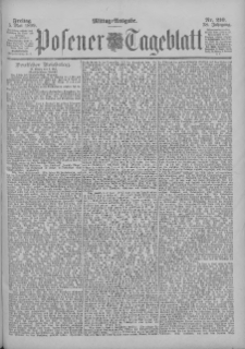 Posener Tageblatt 1899.05.05 Jg.38 Nr210