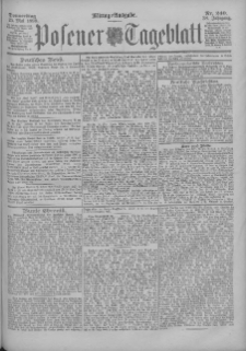 Posener Tageblatt 1899.05.25 Jg.38 Nr240