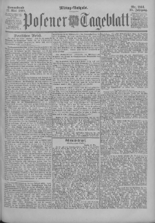 Posener Tageblatt 1899.05.27 Jg.38 Nr244