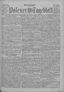 Posener Tageblatt 1899.05.30 Jg.38 Nr248