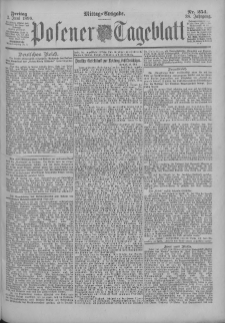 Posener Tageblatt 1899.06.02 Jg.38 Nr254