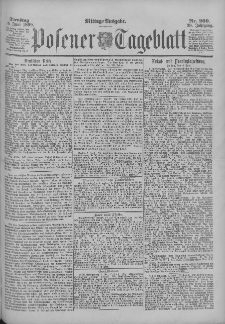 Posener Tageblatt 1899.06.06 Jg.38 Nr260