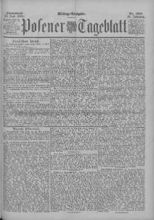Posener Tageblatt 1899.06.24 Jg.38 Nr292