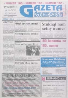 Gazeta Średzka 1997.05.15 Nr19(100)