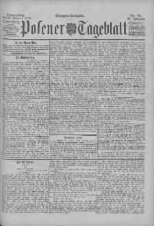 Posener Tageblatt 1899.02.23 Jg.38 Nr91