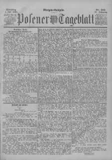 Posener Tageblatt 1899.07.04 Jg.38 Nr307