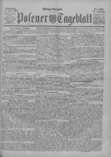 Posener Tageblatt 1899.07.12 Jg.38 Nr322