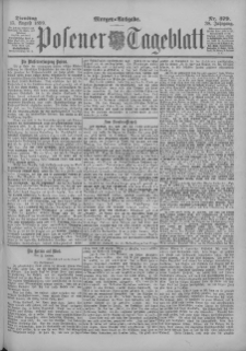 Posener Tageblatt 1899.08.15 Jg.38 Nr379