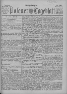 Posener Tageblatt 1899.08.15 Jg.38 Nr380