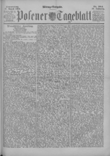 Posener Tageblatt 1899.08.17 Jg.38 Nr384