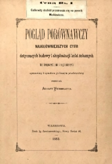 Pogląd por&oacute;wnawczy najgł&oacute;wniejszych cyfr dotyczących budowy i eksploatacji kolei żelaznych tak krajowych, jak i zagranicznych