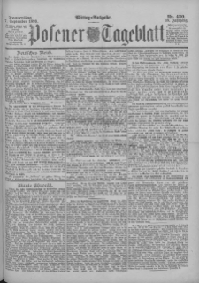 Posener Tageblatt 1899.09.07 Jg.38 Nr420