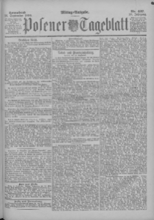 Posener Tageblatt 1899.09.16 Jg.38 Nr437