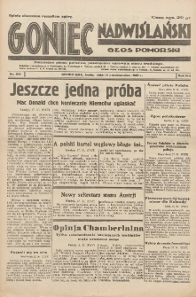 Goniec Nadwiślański: Głos Pomorski: Niezależne pismo poranne, poświęcone sprawom stanu średniego 1932.10.19 R.8 Nr241