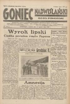 Goniec Nadwiślański: Głos Pomorski: Niezależne pismo poranne, poświęcone sprawom stanu średniego 1932.10.27