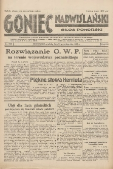 Goniec Nadwiślański: Głos Pomorski: Niezależne pismo poranne, poświęcone sprawom stanu średniego 1932.10.28 R.8 Nr249