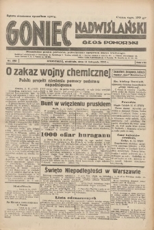 Goniec Nadwiślański: Głos Pomorski: Niezależne pismo poranne, poświęcone sprawom stanu średniego 1932.11.13 R.8 Nr262