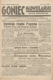 Goniec Nadwiślański: Głos Pomorski: Niezależne pismo poranne, poświęcone sprawom stanu średniego 1932.11.19 R.8 Nr267
