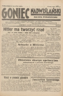 Goniec Nadwiślański: Głos Pomorski: Niezależne pismo poranne, poświęcone sprawom stanu średniego 1932.11.24 R.8 Nr271