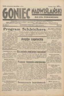 Goniec Nadwiślański: Głos Pomorski: Niezależne pismo poranne, poświęcone sprawom stanu średniego 1932.12.17 R.8 Nr290