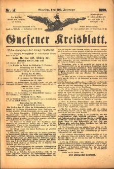 Gnesener Kreisblatt. 1899.02.26 Nr17