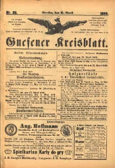 Gnesener Kreisblatt. 1899.04.06 Nr28