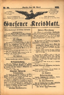 Gnesener Kreisblatt. 1899.04.13 Nr30