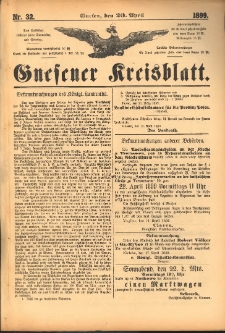 Gnesener Kreisblatt. 1899.04.20 Nr32