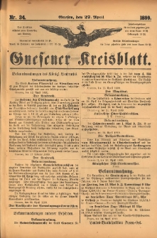 Gnesener Kreisblatt. 1899.04.27 Nr34