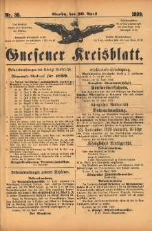 Gnesener Kreisblatt. 1899.04.30 Nr35