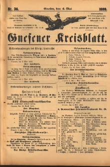 Gnesener Kreisblatt. 1899.05.04 Nr36