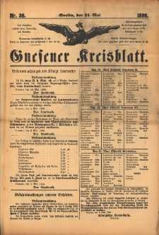 Gnesener Kreisblatt. 1899.05.11 Nr38