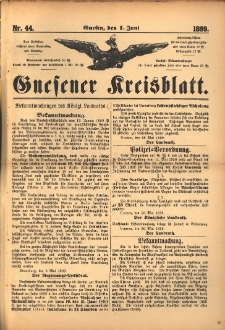 Gnesener Kreisblatt. 1899.06.01 Nr44