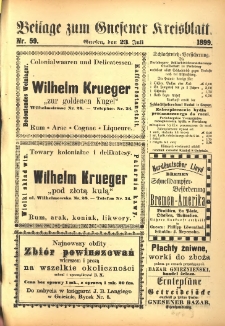 Beilage zum Gnesener Kreisblatt. 1899.07.23 Nr59