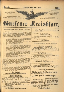 Gnesener Kreisblatt. 1899.07.30 Nr61