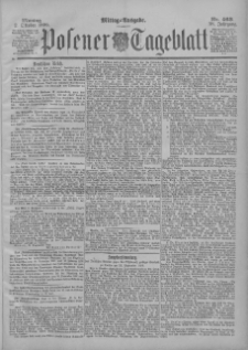 Posener Tageblatt 1899.10.02 Jg.38 Nr463