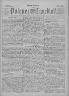 Posener Tageblatt 1899.10.09 Jg.38 Nr475