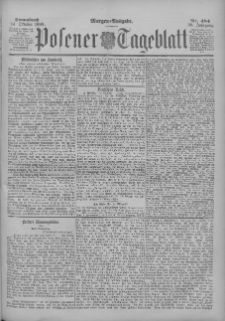 Posener Tageblatt 1899.10.14 Jg.38 Nr484