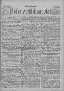 Posener Tageblatt 1899.10.14 Jg.38 Nr485