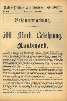 Extra-Beilage zum Gnesener Kreisblatt 1899.12.14 Nr100