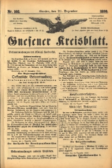Gnesener Kreisblatt. 1899.12.21 Nr102