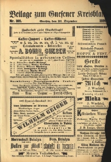 Beilage zum Gnesener Kreisblatt. 1899.12.31 Nr105